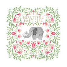 Load image into Gallery viewer, BABY CARD - Beautiful Baby Girl Elephant - CARD