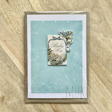 Load image into Gallery viewer, BABY CARD - BABY BOY IN COT BLUE - CARD