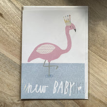Load image into Gallery viewer, BABY CARD - NEW BABY FLAMINGO - CARD