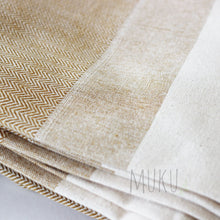 Load image into Gallery viewer, Cotton Herringbone Table Cloth Golden Yellow - Kitchen