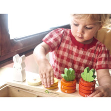 Load image into Gallery viewer, Counting Carrots Wooden Stacker - wooden toy