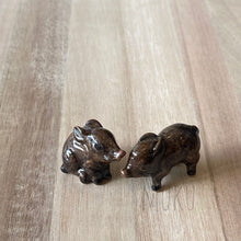 Load image into Gallery viewer, Handmade Ceramic Animal - Boar Baby Twins 3 x 2 x 1.5cm (set of 2) Decor
