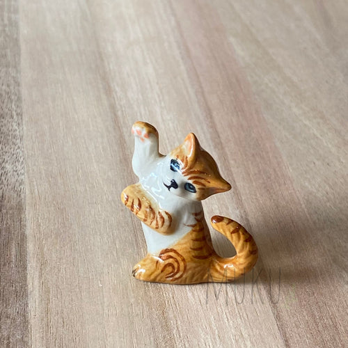 Handmade Ceramic CAT - Standing Small 4 x 4 x 2cm - Decor