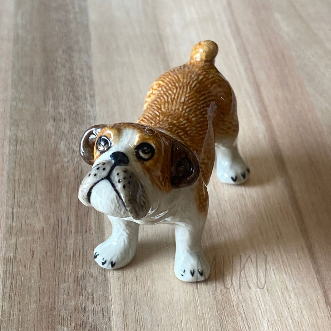 Handmade Ceramic DOG - Bulldog Large 8 x 4.5 x 3cm - Decor