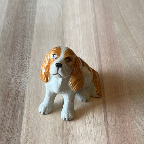 Handmade Ceramic DOG - King Charles Spaniel 5 x 5.5 x 4cm - Decor