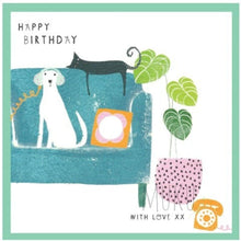 Load image into Gallery viewer, HAPPY BIRTHDAY CARD - HAPPY BIRTHDAY CAT AND DOG - CARD
