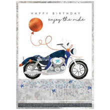 Load image into Gallery viewer, HAPPY BIRTHDAY CARD - MOTORBIKE - CARD
