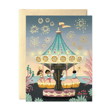 Load image into Gallery viewer, HAPPY BIRTHDAY CARD - CAROUSEL BIRTHDAY CARD - CARD
