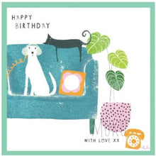 Load image into Gallery viewer, HAPPY BIRTHDAY CARD - HAPPY BIRTHDAY CAT AND DOG - CARD