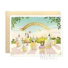 Load image into Gallery viewer, HAPPY BIRTHDAY CARD - CUPCAKE BEARS BIRTHDAY CARD - CARD