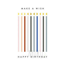 Load image into Gallery viewer, HAPPY BIRTHDAY CARD - Make a Wish Candles - CARD