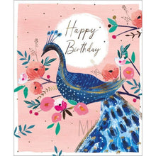 Load image into Gallery viewer, HAPPY BIRTHDAY CARD - HAPPY BIRTHDAY PEACOCK - CARD