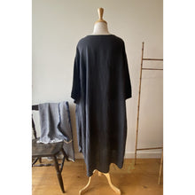 Load image into Gallery viewer, LINEN 4/3 SLEEVE ROUND SLIT DRESS - LADIES APPAREL

