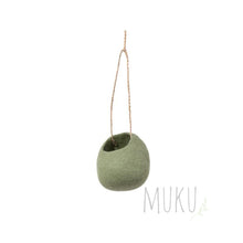 Load image into Gallery viewer, MUSKHANE Hanging Nest Bowl - Tender green - FELT ITEM

