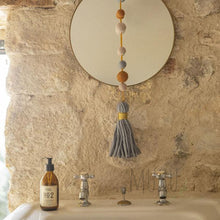 Load image into Gallery viewer, MUSKHANE PEARLS & POMPOM HANGING - FELT ITEM