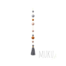 Load image into Gallery viewer, MUSKHANE PEARLS & POMPOM HANGING - FELT ITEM