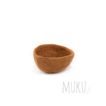 Load image into Gallery viewer, MUSKHANE Plain Bowl - Small / CARAMEL - FELT ITEM