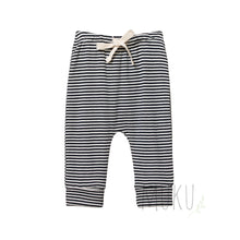 Load image into Gallery viewer, NATURE BABY Drawstring pants - NAVY STRIPE / 000(0-3 months) - baby apparel