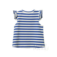 Load image into Gallery viewer, Nature Baby Fleur Tee Isle Blue Sea Stripe - Baby & Toddler