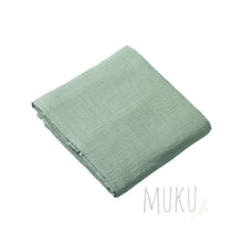 Load image into Gallery viewer, NATURE BABY MUSLIN WRAP - LAGOON CRINKLE - baby apparel