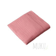 Load image into Gallery viewer, NATURE BABY MUSLIN WRAP - RASPBERRY CRINKLE - baby apparel