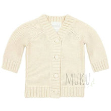 Load image into Gallery viewer, Toshi Andy Cardigan - Feather ivory / 000 (0-3m) baby apparel