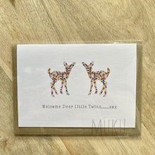 Load image into Gallery viewer, CARD for twins - WELCOME DEAR LITTLE TWIN - CARD

