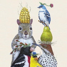 Load image into Gallery viewer, Paper Napkin - squirrel corn on the head
