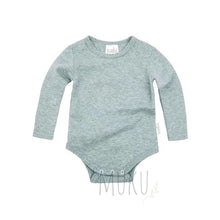 Load image into Gallery viewer, Toshi Organic Cotton long sleeve bodysuit Plain - Ice dusty blue / 000 - Baby &amp; Toddler
