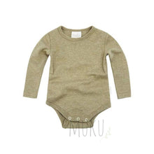 Load image into Gallery viewer, Toshi Organic Cotton long sleeve bodysuit Plain - Olive / 000 - Baby &amp; Toddler
