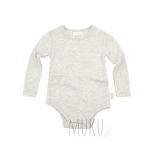 Load image into Gallery viewer, Toshi Organic Cotton long sleeve bodysuit Plain - Pebble ice grey / 000 - Baby &amp; Toddler
