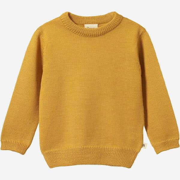 NATURE BABY Merino Wool Pullover Yellow Sun