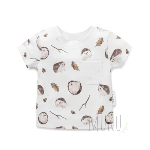 Aster & Oak Hedgehog Tee - 00(3-6 months) - baby apparel