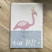 Load image into Gallery viewer, BABY CARD - NEW BABY FLAMINGO - CARD

