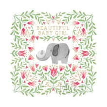 Load image into Gallery viewer, BABY CARD - Beautiful Baby Girl Elephant - CARD
