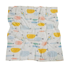 Load image into Gallery viewer, Cotton Muslin Wrap FISH - Baby &amp; Toddler
