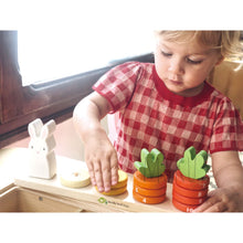 Load image into Gallery viewer, Counting Carrots Wooden Stacker - wooden toy
