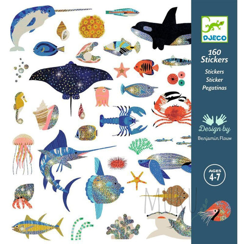 DJECO Metallic Sticker Ocean - Toys & Games