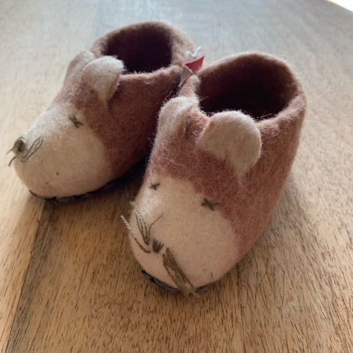 FELT baby / kids SLIPPERS Mouse - 18-19 (6-12 months) - FELT ITEM