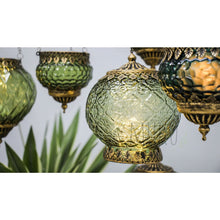 Load image into Gallery viewer, Glass Lantern forest green - Home &amp; Garden
