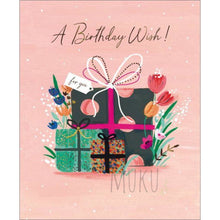 Load image into Gallery viewer, HAPPY BIRTHDAY CARD - A BIRTHDAY WISH PRESENT BOXES - CARD

