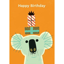 Load image into Gallery viewer, HAPPY BIRTHDAY CARD - PRESENT BOXES ON KOALA - CARD

