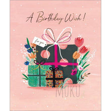 Load image into Gallery viewer, HAPPY BIRTHDAY CARD - A BIRTHDAY WISH PRESENT BOXES - CARD
