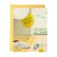 Load image into Gallery viewer, HAPPY BIRTHDAY CARD - CAT &amp; YARNS BIRTHDAY CARD - CARD
