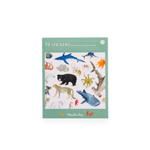 Load image into Gallery viewer, Moulin Roty Autour du monde pack of 78 stickers

