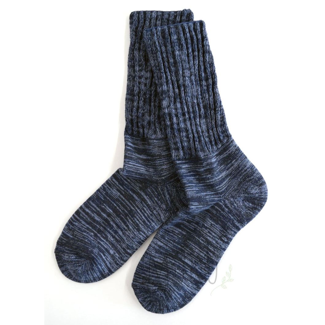 KONTEX MEKKE Cotton Socks - S-M / NAVY - JAPAN PRODUCTS