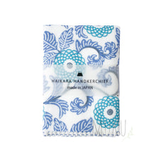 Load image into Gallery viewer, KONTEX HAIKARA handkerchief - KARAHANA BLUE - JAPAN PRODUCTS
