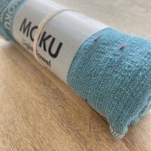 Load image into Gallery viewer, KONTEX MOKU CLOTH HAND TOWEL - BLUE GREEN - JAPAN PRODUCTS
