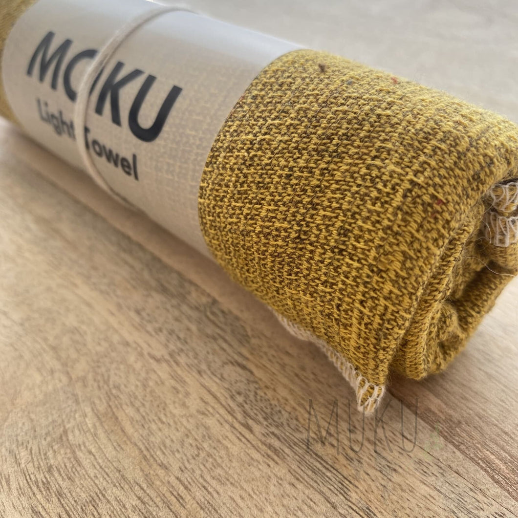KONTEX MOKU CLOTH HAND TOWEL - YELLOW - JAPAN PRODUCTS