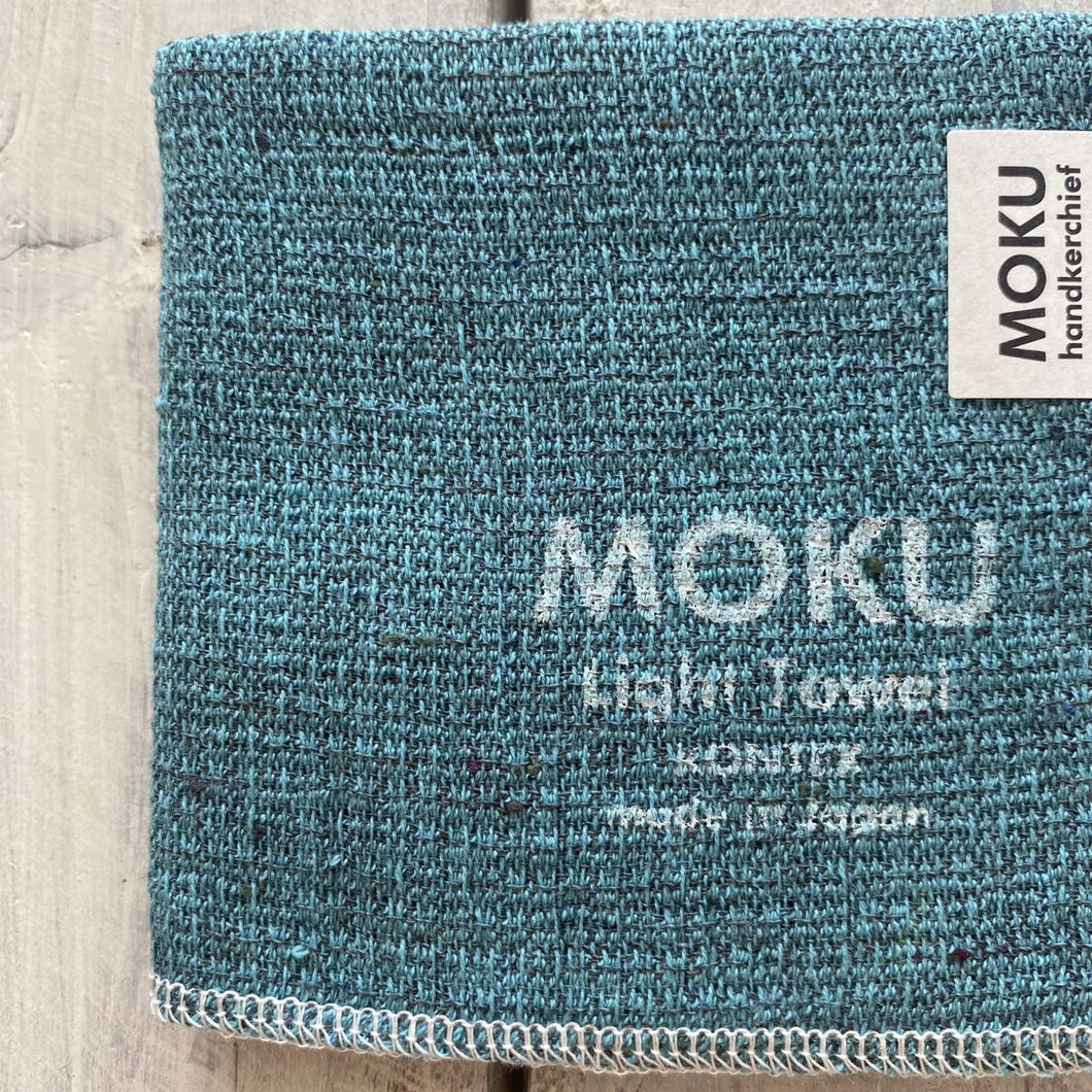 KONTEX MOKU CLOTH HANDKERCHIEF - BLUE GREEN - JAPAN PRODUCTS